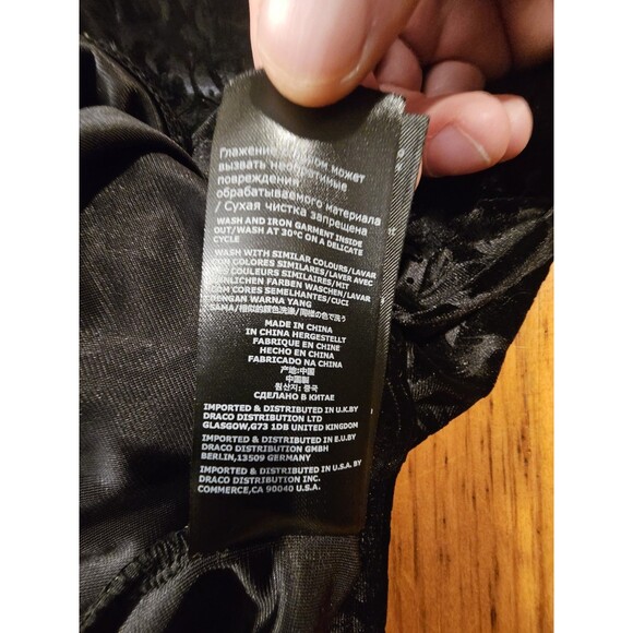 Killstar Chill Daze Yoga Pants Medium Black Velvet Patterned Flare Goth Rare - Picture 8 of 13